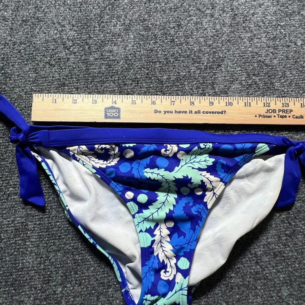 Boden Blue Green Paisley Halter Bikini Set Side Tie Bottoms US 2 WB109